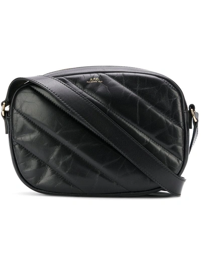 Apc Quilted Shoulder Bag In Black