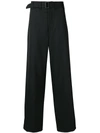 LEMAIRE LEMAIRE WIDE TROUSERS - BLACK