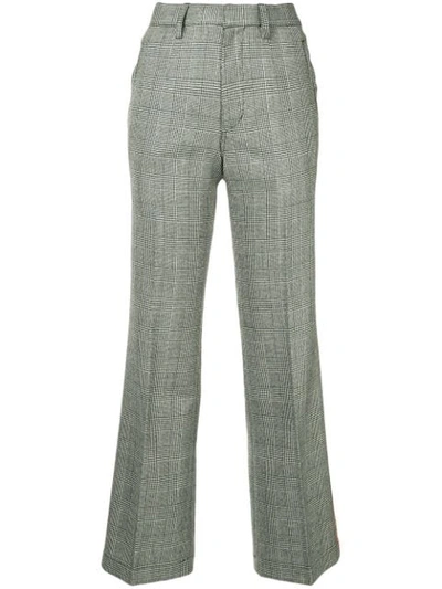 Kolor Monotone Checked Trousers In Grey