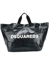 DSQUARED2 DSQUARED2 LOGO PRINTED TOTE BAG LARGE - BLACK