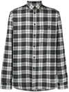 GIVENCHY EMBROIDERED PLAID FLANNEL SHIRT