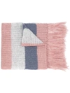 ALYSI ALYSI FRINGED SCARF - PINK