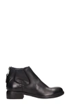STRATEGIA BLACK LEATHER ANKLE BOOTS,10659203