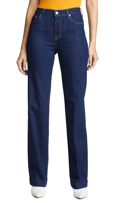 7 For All Mankind Alexa Trouser Jeans With Creasing In Avant Rinse
