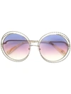 CHLOÉ oversized wired frame sunglasses