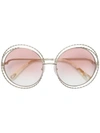 CHLOÉ OVERSIZED WIRED FRAME SUNGLASSES