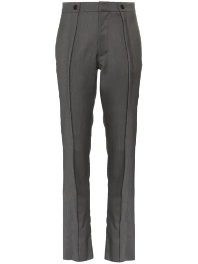 Delada Mid-rise Trousers With Pleat In Grey