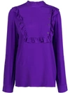 N°21 Nº21 Frilled Blouse - Purple In Purple
