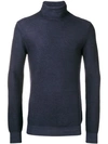 PAOLO PECORA PAOLO PECORA ROLL-NECK FITTED SWEATER - BLUE