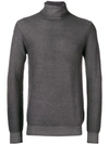 PAOLO PECORA PAOLO PECORA ROLL-NECK FITTED SWEATER - GREY