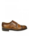 DOUCAL'S SHOE WITH DOUBLE BUCKLE LEATHER COLOR LEATHER,10659558