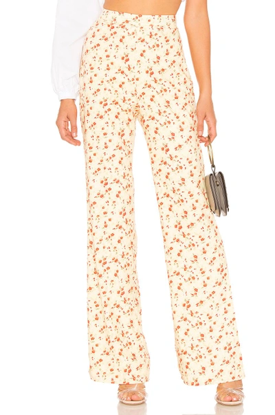 Majorelle Elisa Trouser In Yellow. In Yellow Ditsy