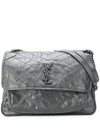 Saint Laurent Medium Niki Monogram Leather Bag In Grey