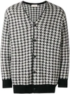 MAISON FLANEUR HOUNDSTOOTH PATTERN CARDIGAN