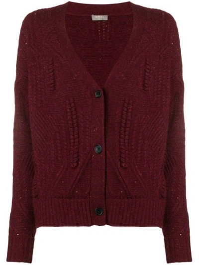 N•peal Cable-knit Cardigan In Red