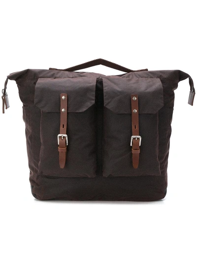 Ally Capellino Square Duffel Backpack In Brown
