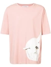 ROCHAMBEAU ROCHAMBEAU BULL APPLIQUE T-SHIRT - 粉色