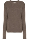 ALEXANDRA GOLOVANOFF taupe oversized cashmere-blend sweater