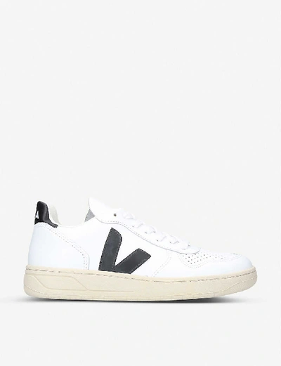 VEJA WOMEN'S V10 EXTRA WHITE LEATHER TRAINERS,24201456