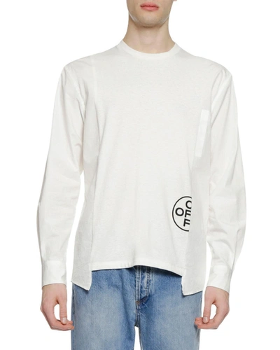 Off-white Men's Hybrid Long-sleeve T-shirt In White