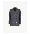 THE KOOPLES DOUBLE-BREASTED COTTON-BLEND WOVEN BLAZER