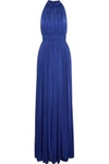 CATHERINE DEANE CATHERINE DEANE WOMAN JAMES GATHERED SATIN-JERSEY GOWN BRIGHT BLUE,3074457345620157633