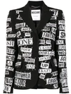 MOSCHINO NEWSPAPER CUT OUT BLAZER