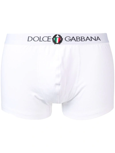 Dolce & Gabbana Fitted Boxers In White