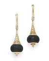 OLIVIA B 14K YELLOW GOLD DIAMOND & MATTE BLACK ONYX DROP EARRINGS - 100% EXCLUSIVE,E-0062-D-OX