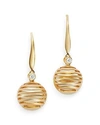 OLIVIA B 14K YELLOW GOLD DIAMOND SPHERICAL DROP EARRINGS - 100% EXCLUSIVE,E-0066-D