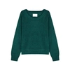 SAMSOE & SAMSOE LEMBA DARK EMERALD KNITTED JUMPER