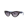 Miu Miu Logomania 55mm Cat Eye Sunglasses - Black Gradient Mirror