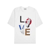 SOLID HOMME LOVE PRINTED WHITE T-SHIRT