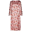 MOTHER OF PEARL MOTHER OF PEARL WANDA STRAWBERRY-PRINT SILK SATIN DRESS