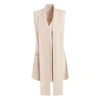 WTR  DERAIN CREAM WOOL & CASHMERE SCARF DETAILED GILET