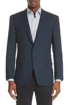 CANALI CLASSIC FIT WATER RESISTANT NAVY WOOL BLAZER,CU2061432L13290Z