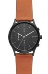 SKAGEN Jorn Chronograph Leather Strap Watch, 41mm,SKW6477