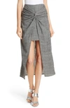 AMUR ZOLA KNOT FRONT STRETCH WOOL SKIRT,580472