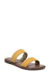 Sam Edelman Gala Two Strap Slide Sandal In Yellow Suede