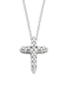 KC DESIGNS 14K White Gold & Diamond Cross Pendant Necklace,0400098978455