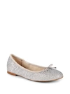 SAM EDELMAN FELICIA GLITTER BALLET FLATS,0400098809899