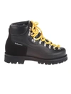 Proenza Schouler Suede-trimmed Textured-leather Ankle Boots In Nero
