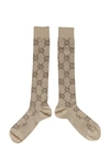 Gucci Gg Supreme Knee High Cotton Blend Socks In 9964