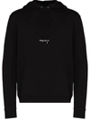 Saint Laurent Black Rive Gauche Logo Hoodie