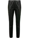 PINKO FAUX LEATHER SKINNY TROUSERS