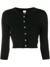 PINKO CROPPED BUTTONED CARDIGAN