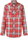 G-STAR RAW RESEARCH G-STAR RAW RESEARCH PLAID SHIRT - RED