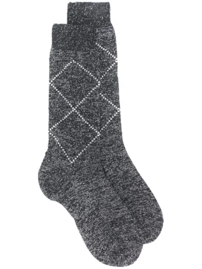 Paris Texas Shimmer Socks In Grey
