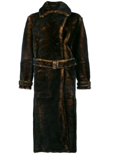 Tom Ford Belted Coat In Brown