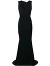 TALBOT RUNHOF CUT-OUT DETAIL EVENING DRESS